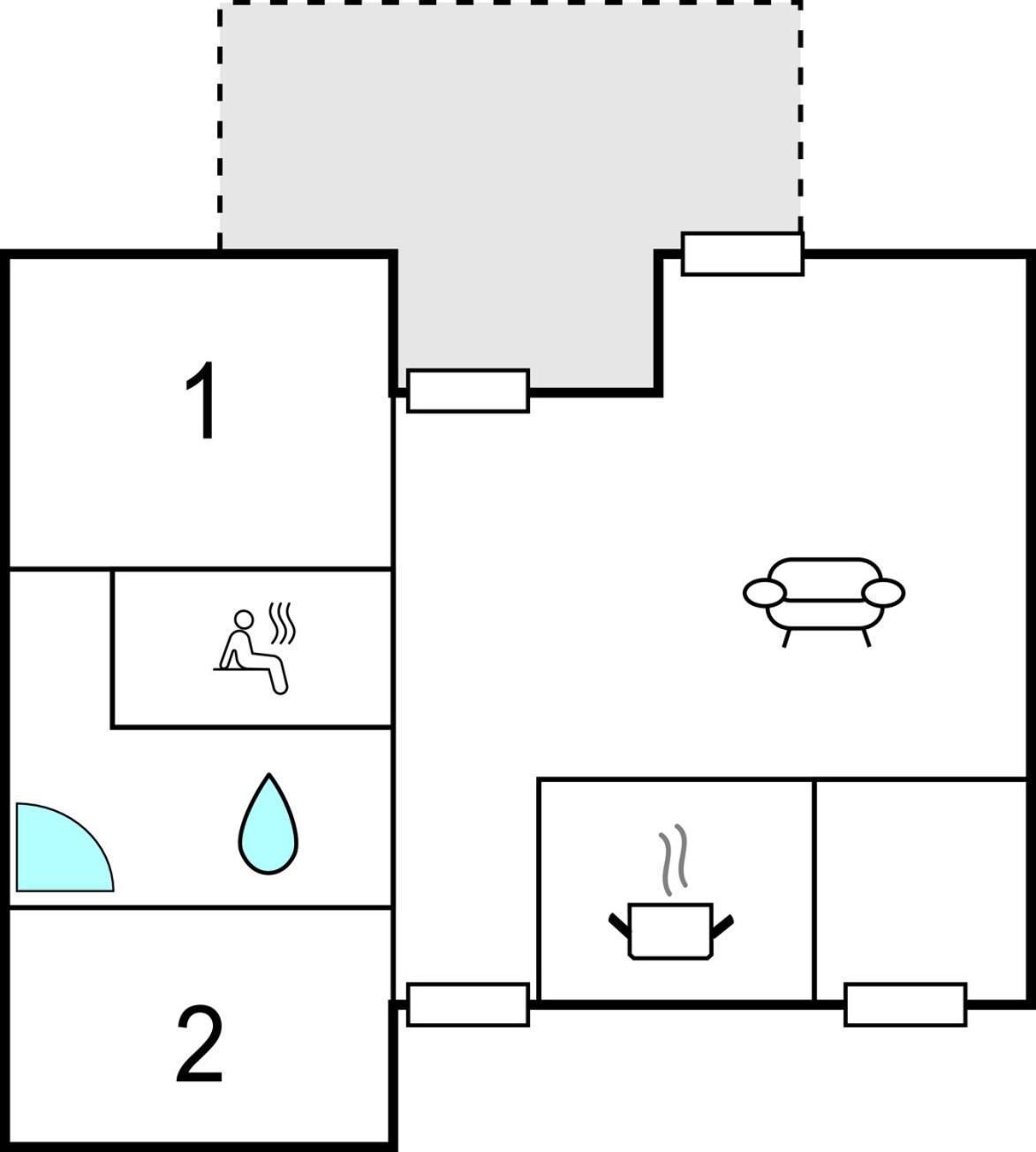 2 Bedroom Nice Home In 雷希林 外观 照片